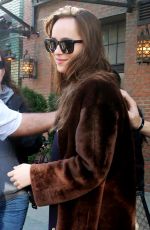 DAKOTA JOHNSON Leaves Her Hotel in New York 11/03/2017