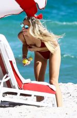 DANIELLE KNUDSON and MELODY DE LA FEE in Bikinis at a Beach in Miami 11/10/2017