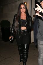 DEMI LOVATO Leaves Ambassadeurs Club in London 11/14/2017