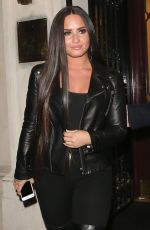 DEMI LOVATO Leaves Ambassadeurs Club in London 11/14/2017