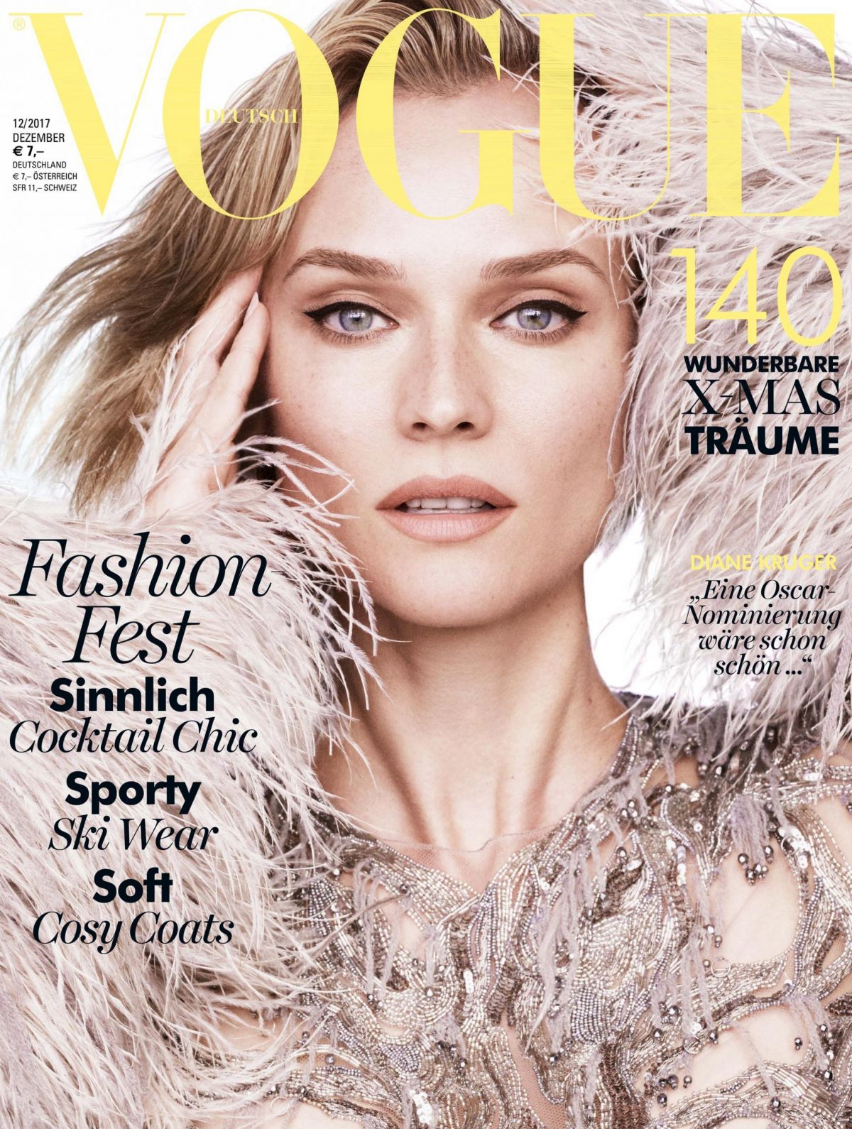 DIANE KRUGER in Vogue Magazine, Germany December 2017 – HawtCelebs
