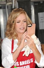 DONNA MILLS at Los Angeles Mission Thanksgiving Meal for the Homeless in Los Angeles 11/22/2017