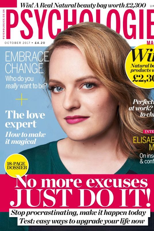 ELISABETH MOSS in Psychologies Magazine, October 2017