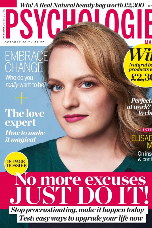 ELISABETH MOSS in Psychologies Magazine, October 2017