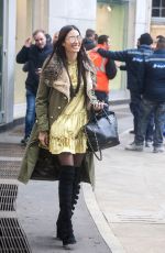 ELISABETTA GREGORACI Out and About in Milan 11/24/2017