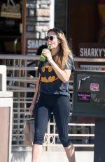 ELIZABETH OLSEN Out for Breakfast at Kreation in Los Angeles 11/05/2017