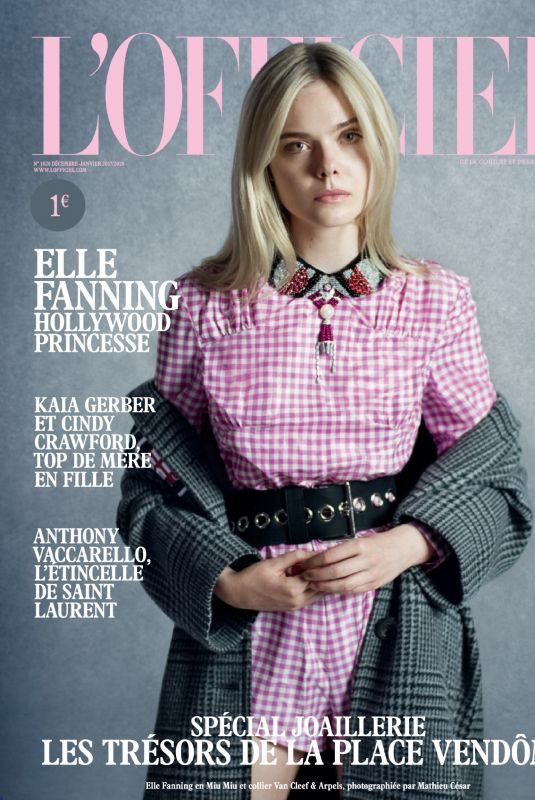 ELLE FANNING in L’Officiel Paris, Ddecember/January 2017/2018