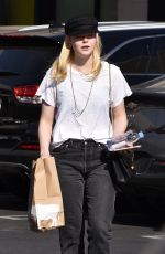 ELLE FANNING Leaves Burger Lounge in Los Angeles 11/28/2017