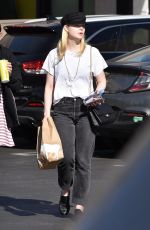 ELLE FANNING Leaves Burger Lounge in Los Angeles 11/28/2017