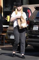 ELLE FANNING Leaves Burger Lounge in Los Angeles 11/28/2017