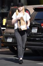 ELLE FANNING Leaves Burger Lounge in Los Angeles 11/28/2017