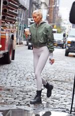 ELSA HOSK in Tights Out and About in New York 11/16/2017