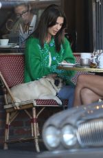 EMILY RATajkowski out for Coffee at Figaro Bistro in Los Feliz 11/28/2017