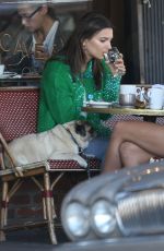 EMILY RATajkowski out for Coffee at Figaro Bistro in Los Feliz 11/28/2017