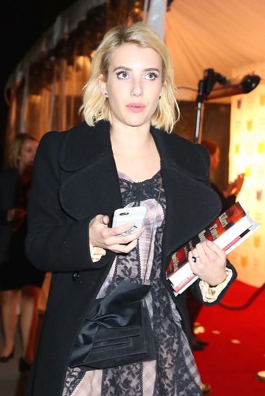 EMMA ROBERTS Leaves 2017 National Book Awards in New York 11/15/2017