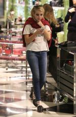 EMMA ROBERTS Shopping at Prada in Beverly Hills 11/13/2017