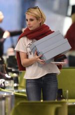 EMMA ROBERTS Shopping at Prada in Beverly Hills 11/13/2017