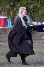 EMMA STONE on the Set of Maniac in Kerhonkson 11/27/2017