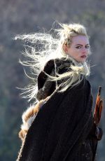 EMMA STONE on the Set of Maniac in Kerhonkson 11/27/2017