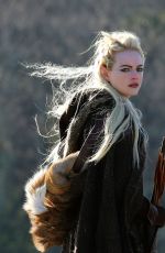 EMMA STONE on the Set of Maniac in Kerhonkson 11/27/2017