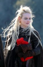 EMMA STONE on the Set of Maniac in Kerhonkson 11/27/2017