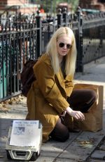 EMMA STONE on the Set of Maniac in New York 11/10/2017
