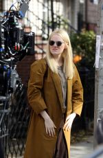 EMMA STONE on the Set of Maniac in New York 11/10/2017