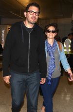 EMMY ROSSUM and Sam Esmail at LAX Airport in Los Angeles 11/27/2017