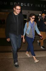 EMMY ROSSUM and Sam Esmail at LAX Airport in Los Angeles 11/27/2017