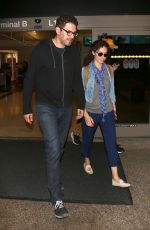 EMMY ROSSUM and Sam Esmail at LAX Airport in Los Angeles 11/27/2017