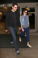 EMMY ROSSUM and Sam Esmail at LAX Airport in Los Angeles 11/27/2017