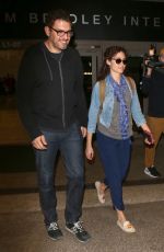EMMY ROSSUM and Sam Esmail at LAX Airport in Los Angeles 11/27/2017