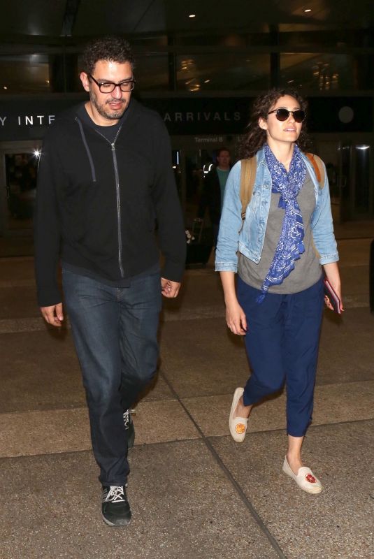 EMMY ROSSUM and Sam Esmail at LAX Airport in Los Angeles 11/27/2017