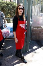 EMMY ROSSUM at Los Angeles Mission Thanksgiving Meal for the Homeless in Los Angeles 11/22/2017