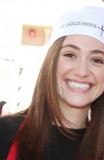 EMMY ROSSUM at Los Angeles Mission Thanksgiving Meal for the Homeless in Los Angeles 11/22/2017