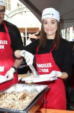 EMMY ROSSUM at Los Angeles Mission Thanksgiving Meal for the Homeless in Los Angeles 11/22/2017
