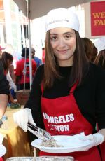 EMMY ROSSUM at Los Angeles Mission Thanksgiving Meal for the Homeless in Los Angeles 11/22/2017