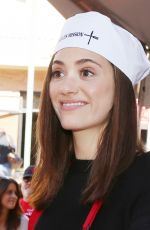EMMY ROSSUM at Los Angeles Mission Thanksgiving Meal for the Homeless in Los Angeles 11/22/2017