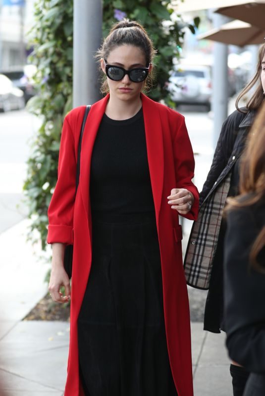 EMMY ROSSUM Out for Lunch at Il Pastaio in Beverly Hills 11/16/2017