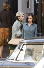 FELICITY JONES on the Set of On the Basis of Sex in Montreal 11/05/2017