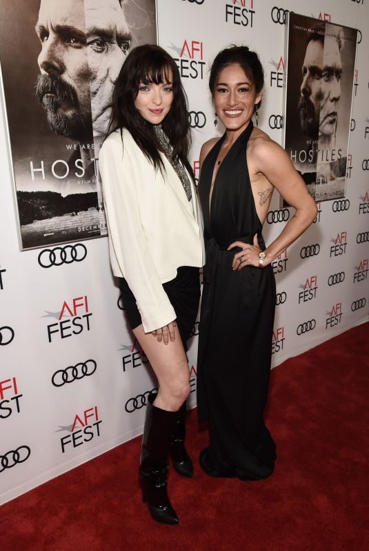 FRANCESCA EASTWOOD and Q’ORIANKA KILCHER at Hostiles Premiere Centerpiece Gala at AFI Fest 2017 in Los Angeles 11/14/2017