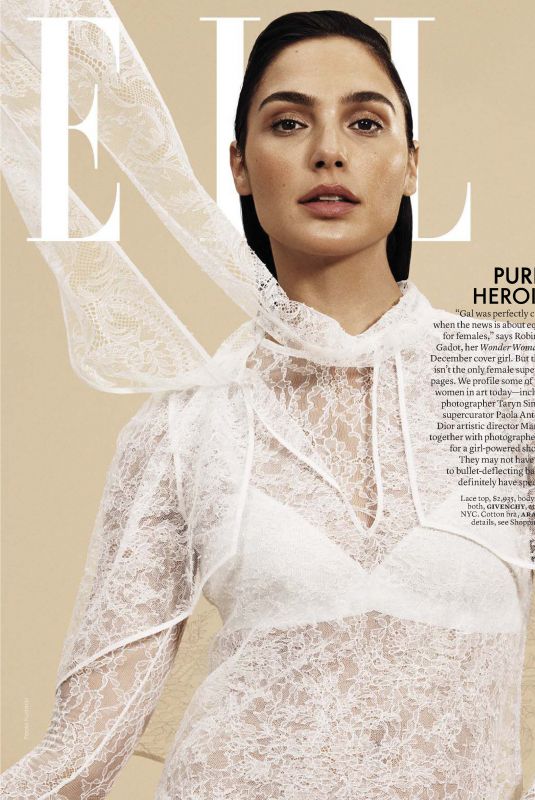 GAL GADOT in Elle Magazine, December 2017 Issue