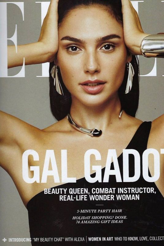 GAL GADOT on the Cover of Elle Magazine, December 2017
