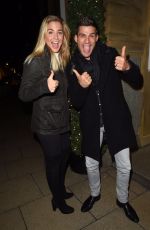 GEMMA ATKINSON and Aljaz Skorjanec at Rosso Restaurant in Manchester 11/07/2017