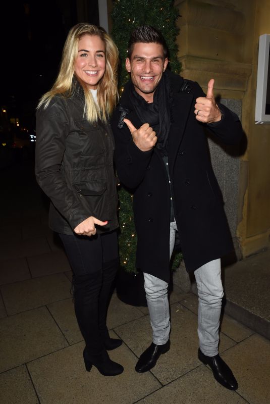 GEMMA ATKINSON and Aljaz Skorjanec at Rosso Restaurant in Manchester 11/07/2017