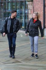 GEMMA ATKINSON and Aljaz Skorjanec Leaving Key 103 Radio in Manchester 11/01/2017