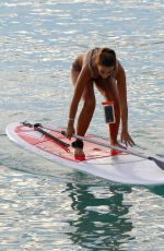 GEORGINA LEIGH CANTWELL in Bikini Paddle Boarding in Barbados 11/06/2017