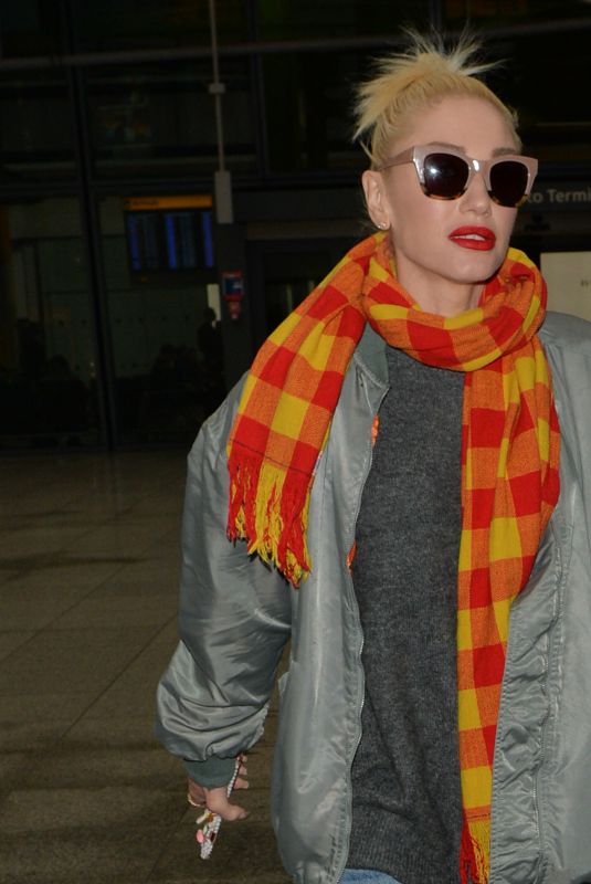 GWEN STEFANI at Heathrow Airport in London 11/29/2017