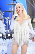 GWEN STEFANI on the Set of Her Performance for Macy