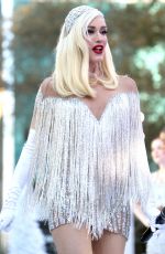 GWEN STEFANI on the Set of Her Performance for Macy